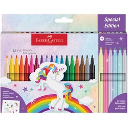 Flomaster ŠKOLSKI 18 PLUS 6BOJA UNICORN FABER CASTELL 554221 BLISTER Cene