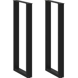 vidaXL Noge stolića za kavu U-oblika 2 kom crne 50x(110-111) cm čelik Cijene