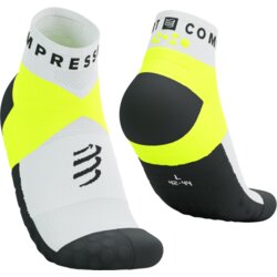 Čarape Compressport Ultra Trail Socks V2.0 Low White/Safe Yellow - T4 Cene