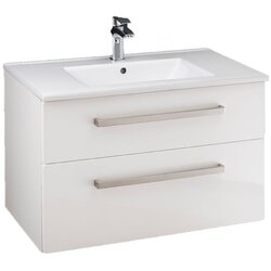 AQUAART kopalniška omarica z umivalnikom tia (80 cm, bela, sijaj) Cene