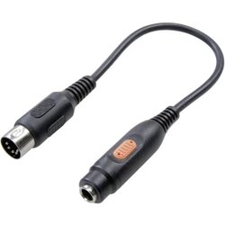 SpeaKa Professional DIN/JACK audio adapter [1x diodni utikač 5-polni (DIN)/1x JACK, ženski, 6.35mm], crn Cene