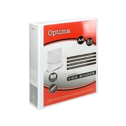 Optima Mapa A4 za prezentacije 2-prstena, 75 mm, bijela Cijene