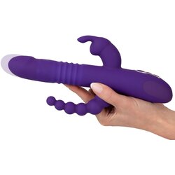 Sweet Smile thrusting pearl triple vibrator purple Cene