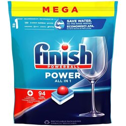 Finish tablete za mašinsko pranje posđa all in one max regular, 94 kom Cene