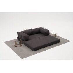 Atelier Del Sofa ugaona garnitura comfort mini anthracite Cene