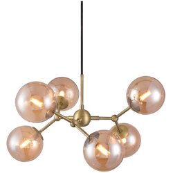 Halo Design 738830 - Visilica na sajli ATOM 6xG9/28W/230V prečnik 57 cm mesing/k. bež Cene