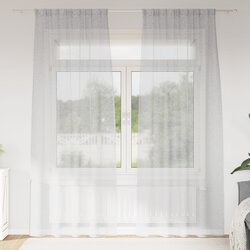 vidaXL Zavjese sa zavjesama 2 pcs Svjetlosiva 140 x 245 cm Poliester Cijene