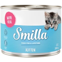 Smilla Kitten varčno pakiranje 24 x 200 g - Perutnina s teletino Cene