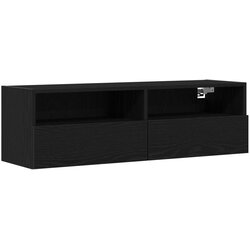 TV zidna vitrinka crni hrast 100x30x30 cm konstruirano drvo Cijene