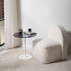 Woody Fashion chill-out - white, dark grey whitedark grey side table Cene