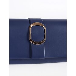 Shelvt Navy blue small women's handbag with gold buckle Cijene