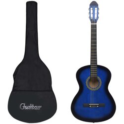 vidaXL 12-dijelni set klasične gitare za početnike plavi 4/4 39" Cijene