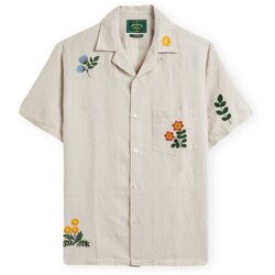 Portuguese Flannel Srajce s kratkimi rokavi Spring Embroidery Shirt Bež Cene