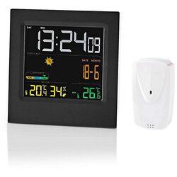 Nedis WEST404BK - meteo stanica sa lcd displejem u boji 230V/3xAAA + 2xAA crna Cene
