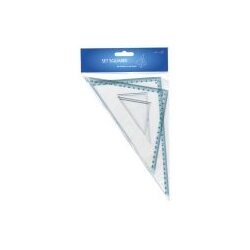 Trougao pvc 25cm (45°+60°) pk2 veliki educa blister Cene