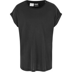 Urban Classics modal extended shoulder t-shirt for girls black Cene
