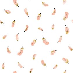 Lilipinso Dječja tapeta 10 m x 50 cm Gold Feathers – Cene