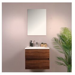 Hanah home Kupatilski ormarić sa umivaonikom i ogledalom (2 komada) Simple 60 Hrast Cene