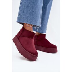 Boto Suede Snow Boots On Platform Bordeaux Corcoran Cene