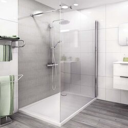 ROTH tuš stena walk eco (120 x 200 cm, srebrni stenski profil, steklo: 6 mm, prozorno) Cene
