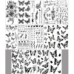 INF Vodoodporne začasne nalepke za tattoo 14-delne Metulj, (21535142) Cene
