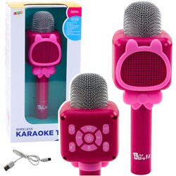 Wireless Bluetooth Microphone For Karaoke Recording Voice Changer Pink Cene