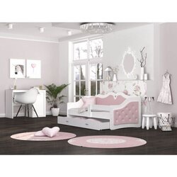  Dečiji tapacirani krevet LILI EXCLUSIVE - roze - 180x80 cm - OUTLET Cene