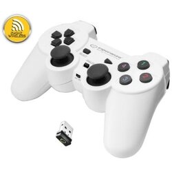 Game Pad ESPERANZA GLADIATOR, vibration, PS3/PC, wireless, white/black, EGG108W Cene