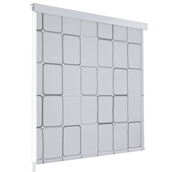 vidaXL Rolo zastor za tuš 140 x 240 cm s uzorkom kvadrata Cijene