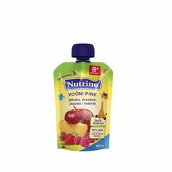 Nutrino voćni pire jabuka, breskva, jagoda i malina 100g Cene