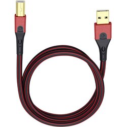 Oehlbach USB 2.0 [1x moški konektor USB 2.0 tipa A - 1x moški konektor USB 2.0 tipa B] 1.00 m rdeča/črna pozlačeni konektorji USB Evolution B, (20419799) Cene