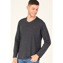 Dewberry T8587 V COLLAR MEN'S SWEATSHIRT-ANTHRACIC Cijene