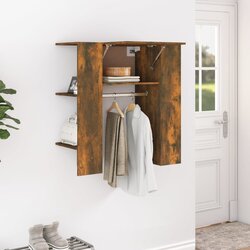 vidaXL omarica za predsobo dimljen hrast 97,5x37x99 cm inženirski les Cene