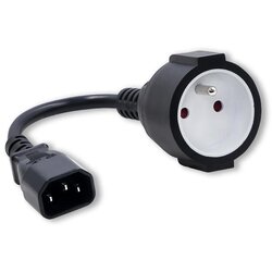 Akyga ADAPTADOR QOLTEC IEC 320 C14 PARA CABO DE ALIMENTAÇÃO FRANCÊS DE 0,15 M PARA FONTE DE ALIMENTAÇÃO, (5000261392) Cene