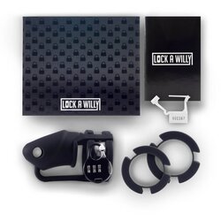 Lock A Willy - silikonska kletka za penis s ključavnico (črna) Cene