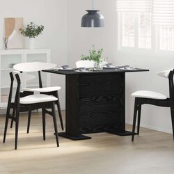  Blagovaonski Stol Crna Hrast 110x60x75 cm Konstruirano drvo Cijene