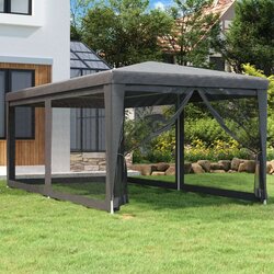  za zabave sa 6 mrežastih bočnih zidova antracit 3x6m HDPE Cijene