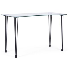 BIZZOTTO Pisalna miza s stekleno mizno ploščo 60x120 cm Rondo – Cene