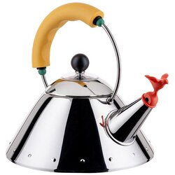 Alessi Čajnik Bird 9093 / 1l / rumen ročaj / indukcija / inox, (20515230) Cene