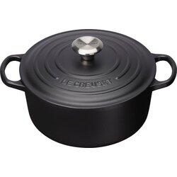 Le Creuset Signature Casserole round 24 cm black Cene