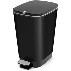 Kis Mat črn plastičen koš za smeti s pedalom 50 l Chic Bin – Cene