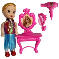 Magic Toys Lutka Katie: Ashley s toaletno mizico in frizerskimi pripomočki 10 cm Cene