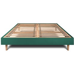 Sommeil de plomb Vzmetni boksi z letvami 135x190 cm - Žametna blago - Sestavljanje, (21613324) Cene