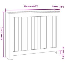 vidaXL pokrov za radijator crne hrastovine 104x20x82 cm inženjersko drvo Cijene