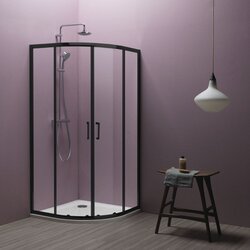 Kolpa San tuš kabina Eco Quat TKP Black polukružna - R80x185cm Cene