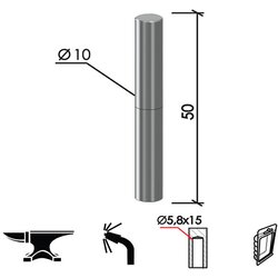 Dabel šarka bravarska za vrata SP3 ne fi10x50/5,8x15mm DP1 Cene