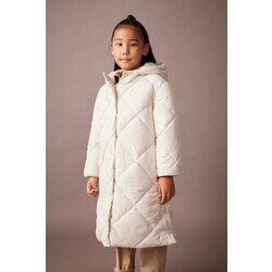 Defacto Girl&#39;s Water Repellent Hooded Quilted Long Coat Cene