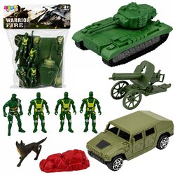 Military Set Soldiers Tank Vehicle Gun 13 pcs. Cene