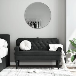 vidaXL klupa s naslonom crna 119 5 x 64 5 x 75 cm baršunasta Cijene