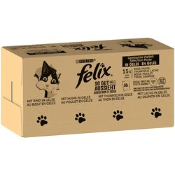 JUMBO pakiranje: Felix "So gut wie es aussieht" v želeju 120 x 85 g - Mesni miks 2 (govedina, losos, piščanec, tuna) Cene